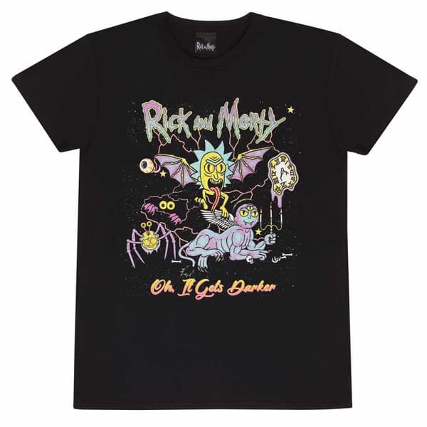 Rick & Morty - Oh It Gets Darker T-shirt - Large
