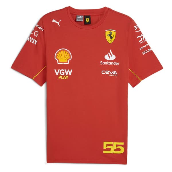 Puma Sf Sainz T-shirt Med Korta ärmar Röd M Man