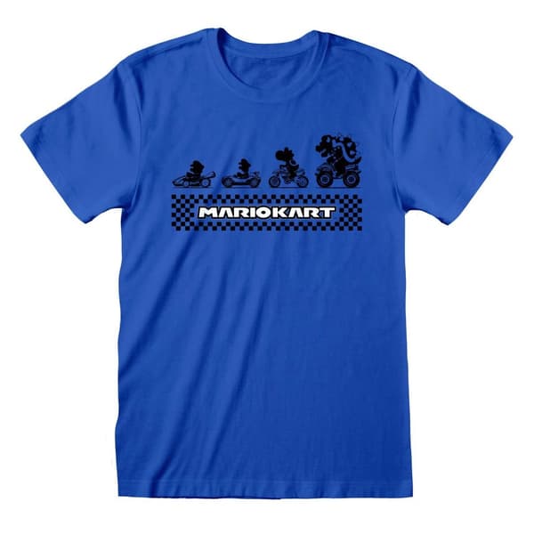 Nintendo Super Mario Kart - Silhouette (Unisex Navy T-Shirt) Large