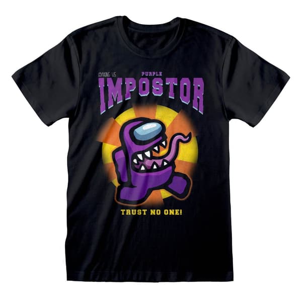 Among Us - Purple Impostor (Unisex Black T-Shirt) Ex Ex Large