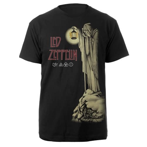Led Zeppelin - Hermit (Unisex Black T-Shirt) Ex Ex Large