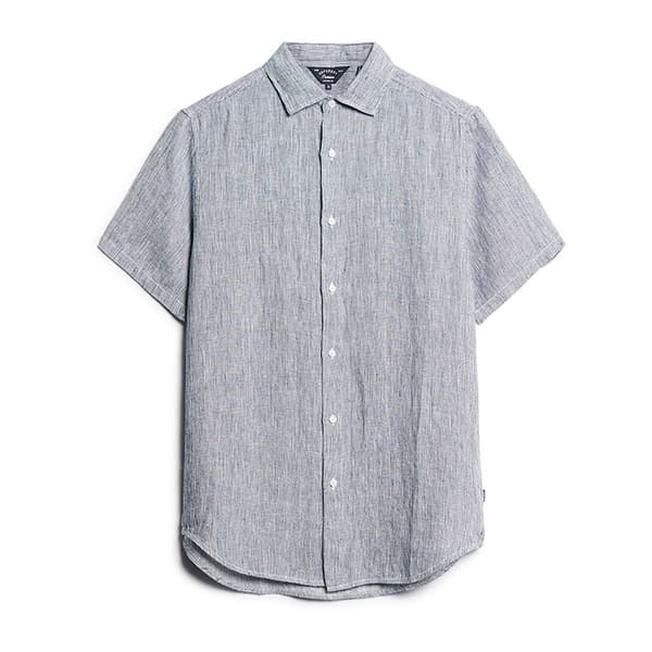 Superdry Studios Casual Linen T-shirt Med Korta ärmar Grå S Man