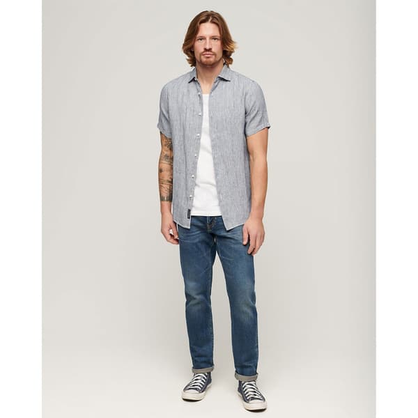 Superdry Studios Casual Linen T-shirt Med Korta ärmar Grå S Man