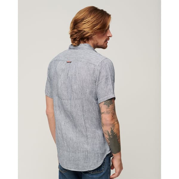 Superdry Studios Casual Linen T-shirt Med Korta ärmar Grå S Man