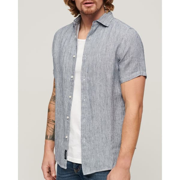 Superdry Studios Casual Linen T-shirt Med Korta ärmar Grå S Man
