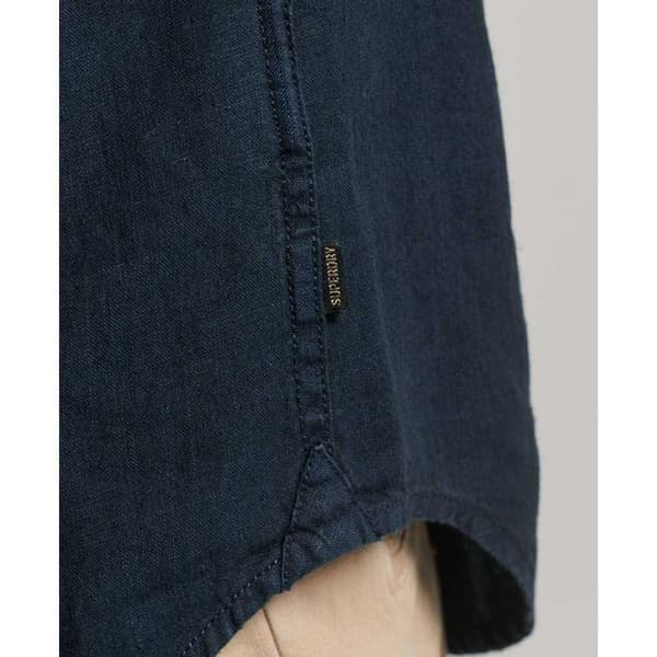 Superdry Studios Casual Linen T-shirt Med Korta ärmar Blå L Man