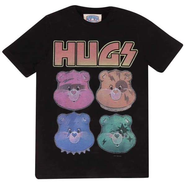 Care Bears - Hugs Unisex Washed Black T-Shirt ex ex large