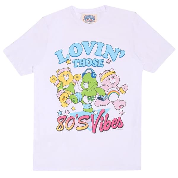 Care Bears - 80's Vibe Unisex Washed White T-Shirt small