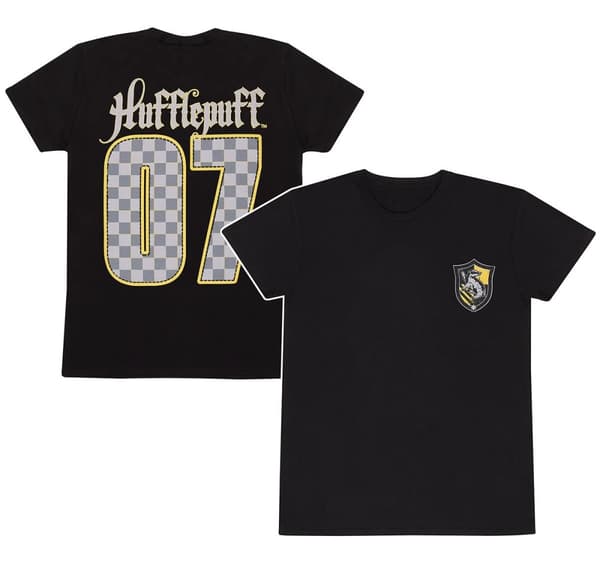 Harry Potter - Quidditch Hufflepuff ( Unisex Black T-Shirt) Small