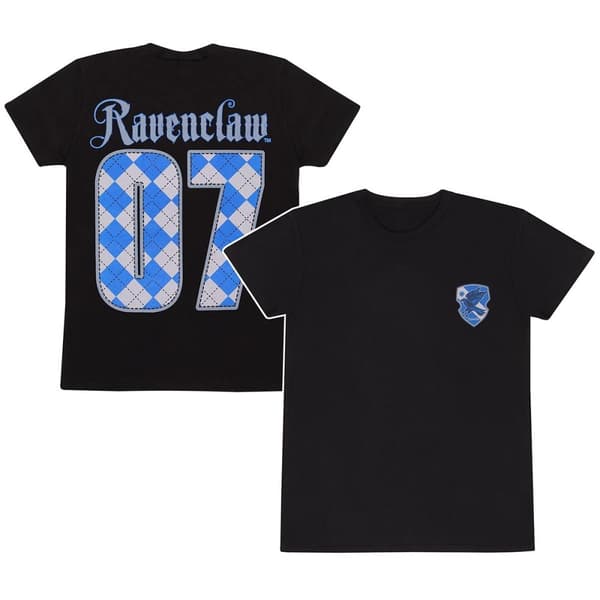 Harry Potter - Quidditch Ravenclaw ( Unisex Black T-Shirt) Ex Large