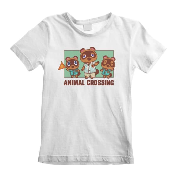 Nintendo Animal Crossing New Horizons - Nook Family (Unisex White T-Shirt) 12-13 Years