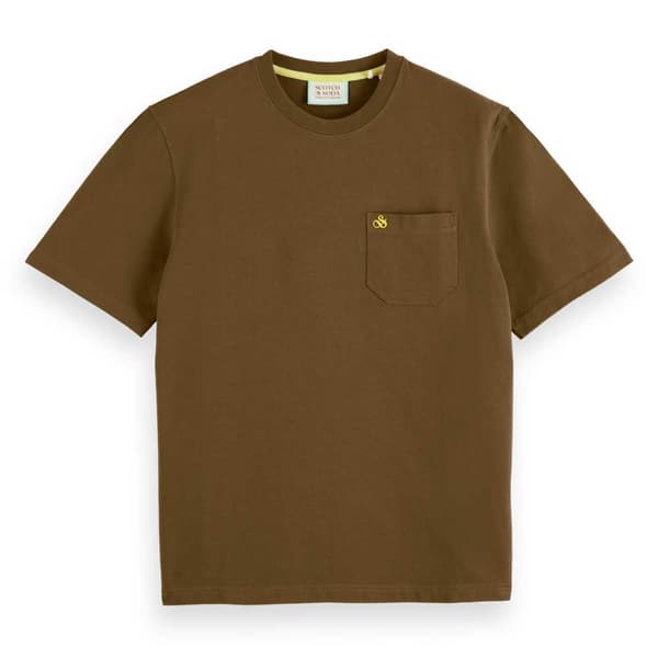 Scotch & Soda 175653 Lyhythihainen T-paita Ruskea M Mies