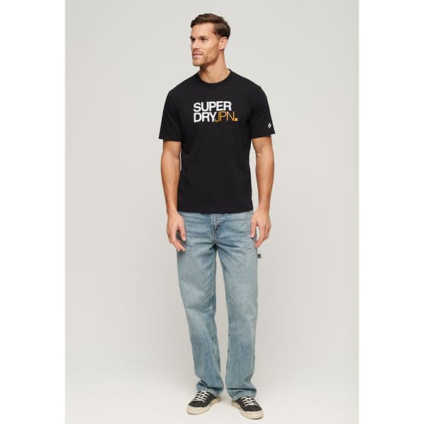 Superdry Sportswear Logo Loose T-shirt Med Korta ärmar Svart L Man