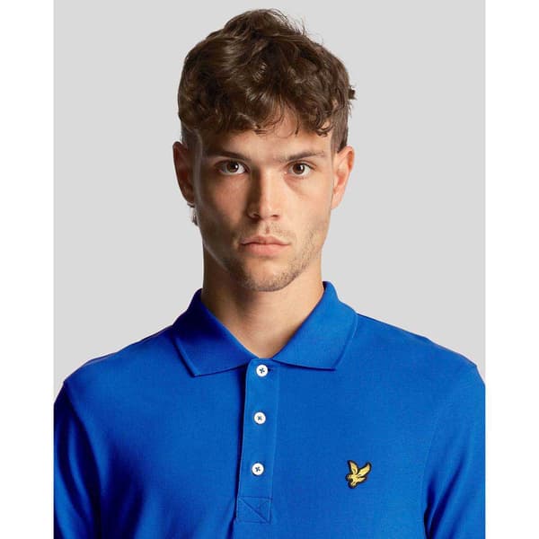 Lyle & Scott Plain Kortærmet Polo Blå M Mand