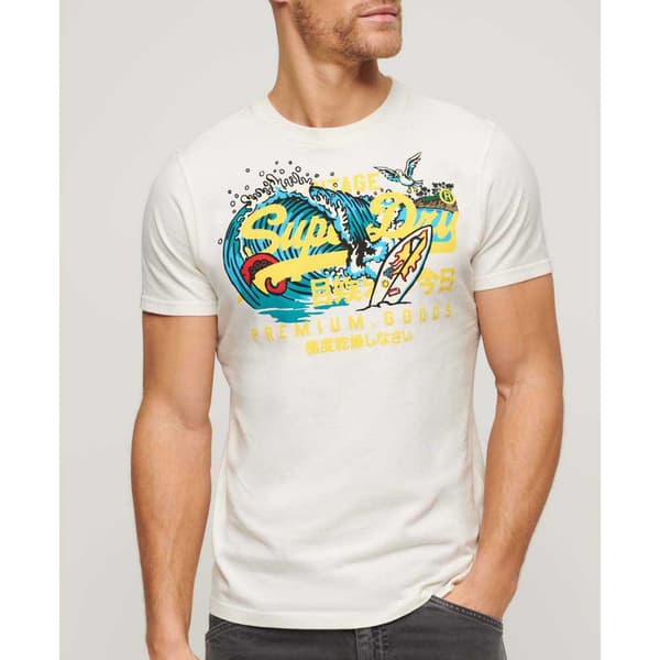 Superdry La Vl Graphic T-shirt Med Korta ärmar Vit XL Man