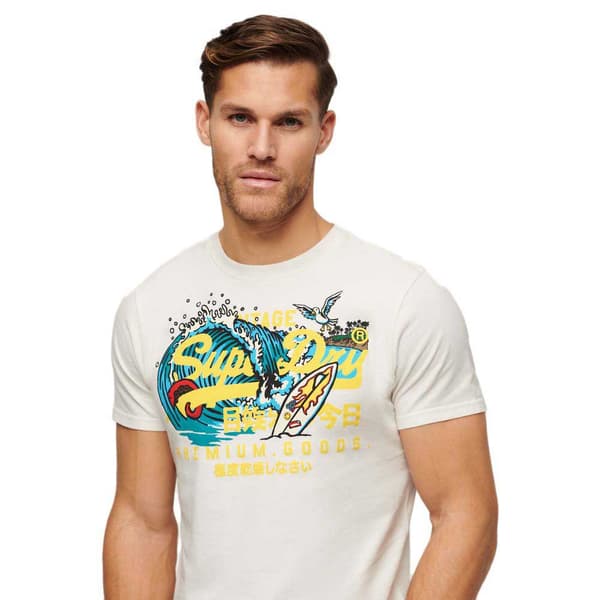 Superdry La Vl Graphic T-shirt Med Korta ärmar Vit XL Man