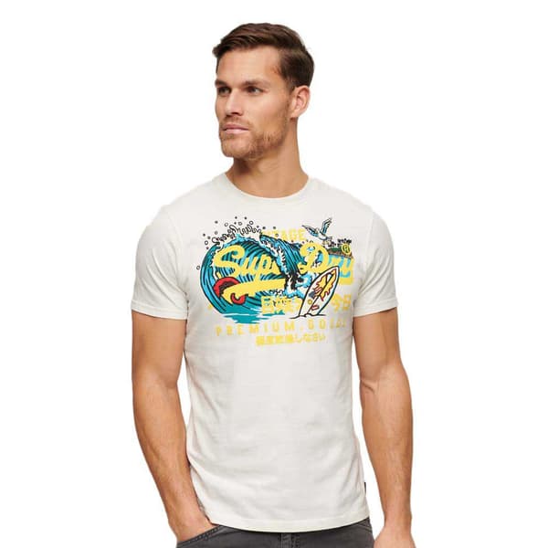 Superdry La Vl Graphic T-shirt Med Korta ärmar Vit XL Man