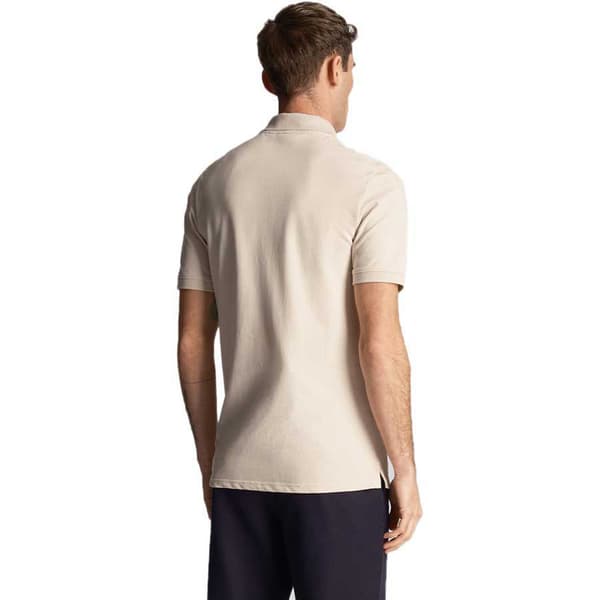 Lyle & Scott Tonal Eagle Plain Kortærmet Polo Beige XL Mand