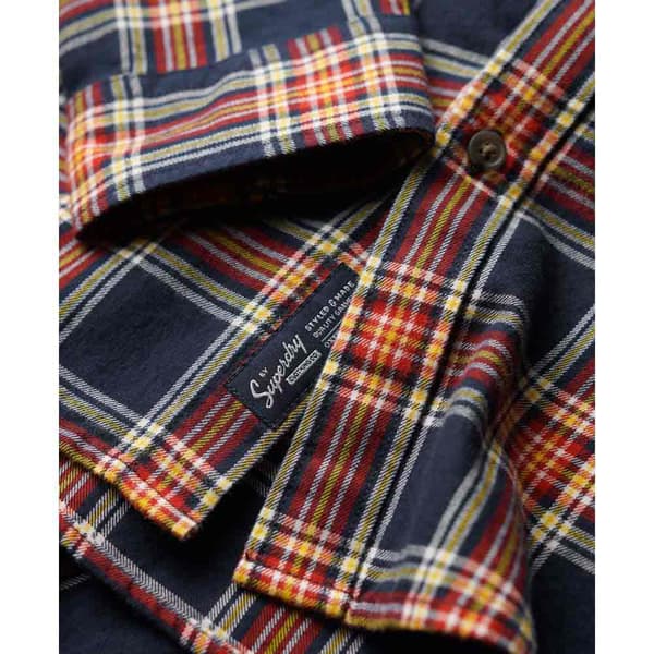Superdry Vintage Check Pitkähihainen Paita Oranssi M Mies