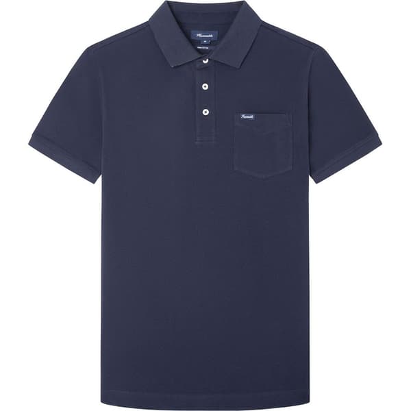 FaÇonnable Pima Pocket Kortärmad Polotröja Blå 3XL Man
