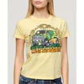 Miniatyrbild 1 av 5: Superdry Neon Motor Graphic Fitted T-shirt Med Korta ärmar Gul L Kvinna