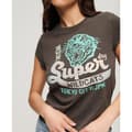 Miniatyrbild 5 av 6: Superdry Embellished Poster Cap Slv T-shirt Med Korta ärmar Grå M Kvinna