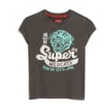 Miniatyrbild 1 av 6: Superdry Embellished Poster Cap Slv T-shirt Med Korta ärmar Grå M Kvinna