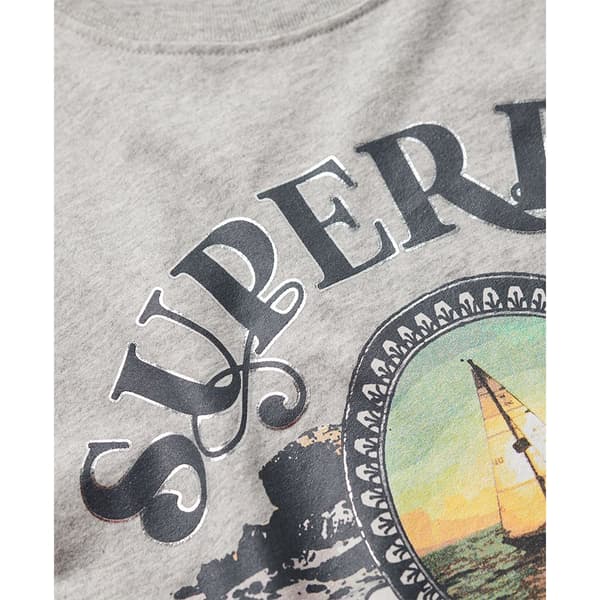 Superdry Travel Souvenir Relaxed T-shirt Med Korte ærmer Beige M Kvinde