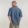 Miniatyrbillede 2 af 7: G-star Double Pocket Kortærmet Skjorte Blå M Mand