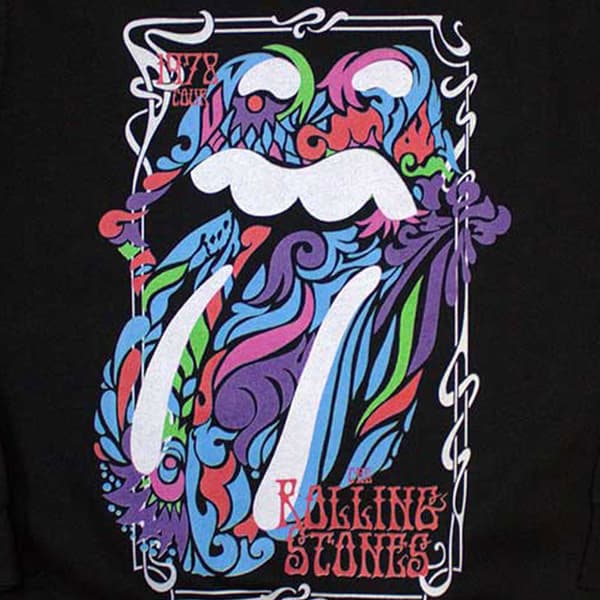 The Rolling Stones Colour Swirls Band Logo Sweatshirt