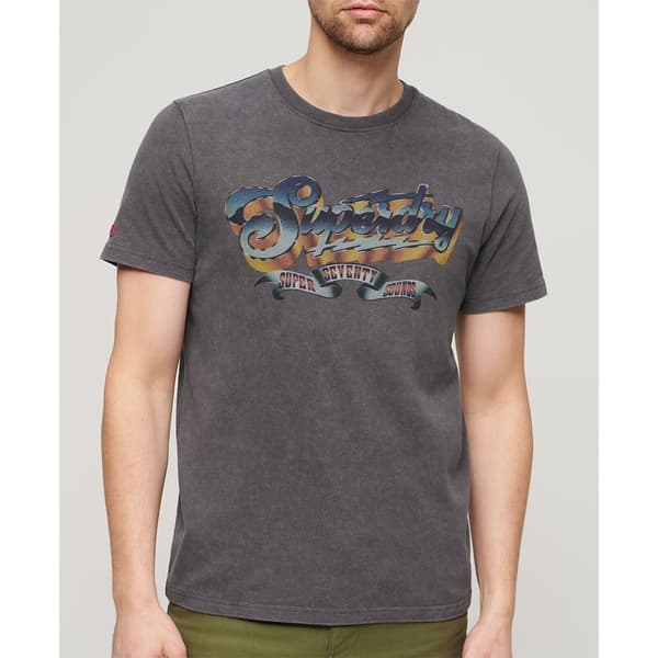 Superdry Rock Graphic Band T-shirt Med Korta ärmar Grå S Man