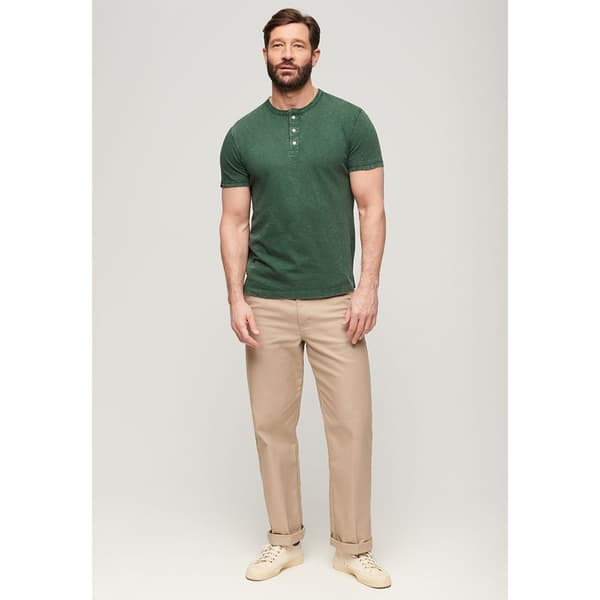 Superdry Grandad T-shirt Med Korta ärmar Grönt XL Man