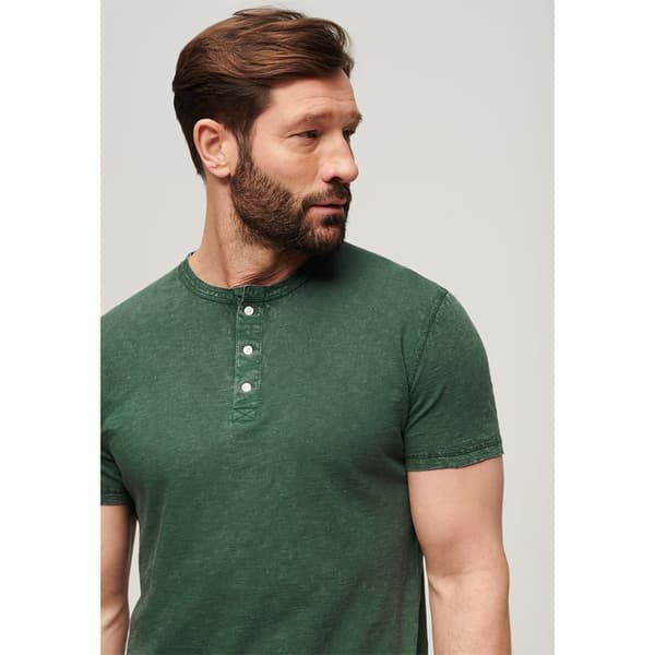 Superdry Grandad T-shirt Med Korta ärmar Grönt XL Man