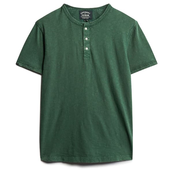 Superdry Grandad T-shirt Med Korta ärmar Grönt XL Man