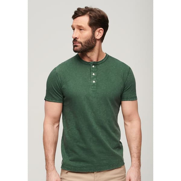 Superdry Grandad T-shirt Med Korta ärmar Grönt XL Man