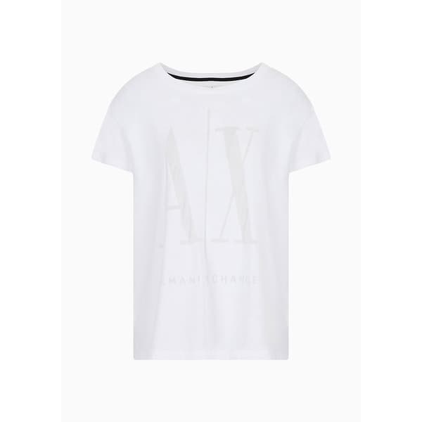 Armani Exchange 8nythx_yj8xz T-shirt Med Korta ärmar Vit S Kvinna