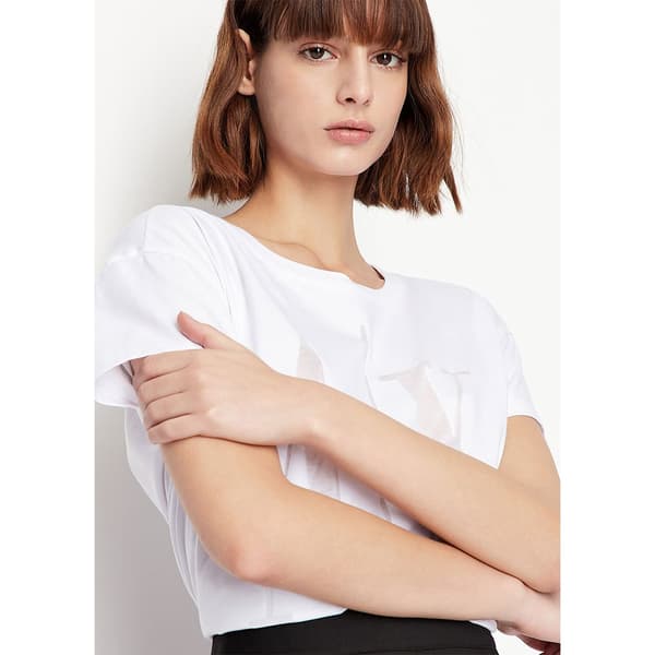Armani Exchange 8nythx_yj8xz T-shirt Med Korta ärmar Vit S Kvinna