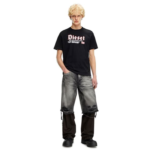 Diesel T Adjust K1 T-shirt Med Korte ærmer Sort XL Mand