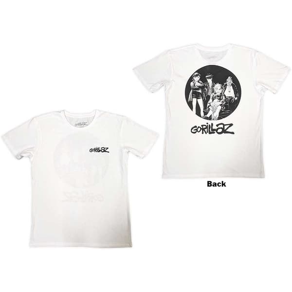 Gorillaz Unisex T-Shirt: Song Machine Brush Logo (Back Print) (Large)