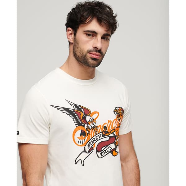 Superdry Tattoo Script T-shirt Med Korta ärmar Vit L Man