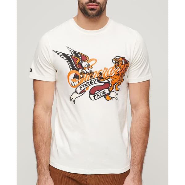 Superdry Tattoo Script T-shirt Med Korta ärmar Vit L Man