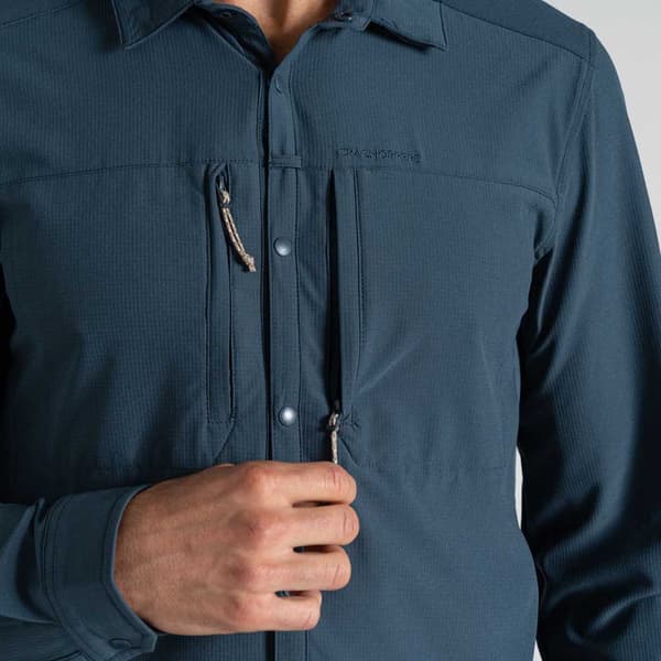 Craghoppers Nosilife Pro V Skjorte Med Lange ærmer Blå 2XL Mand