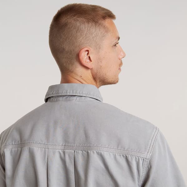 G-star Double Pocket Kortærmet Skjorte Grå M Mand