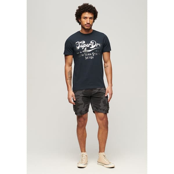 Superdry Metallic Workwear Graphic T-shirt Med Korta ärmar Svart XL Man