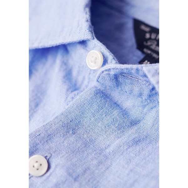 Superdry Studios Casual Linen Lyhythihainen T-paita Sininen XL Mies