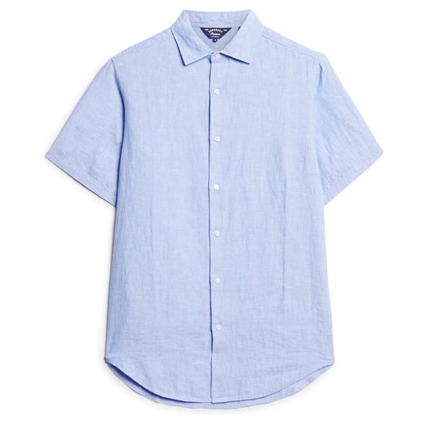 Superdry Studios Casual Linen Lyhythihainen T-paita Sininen XL Mies