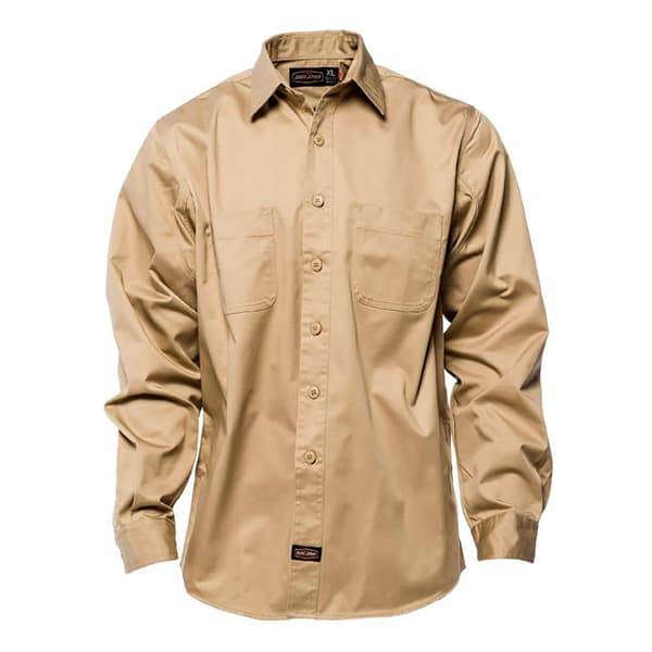 Jesse James Workwear Heavy Duty Skjorte Med Lange ærmer Beige 2XL Mand