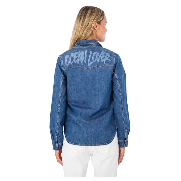 Hurley Oceancare Birdie Pitkähihainen Kauluspaita Sininen XL Nainen