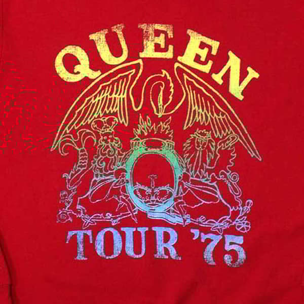 Queen Tour 75 Crest Band Logo Sweatshirt