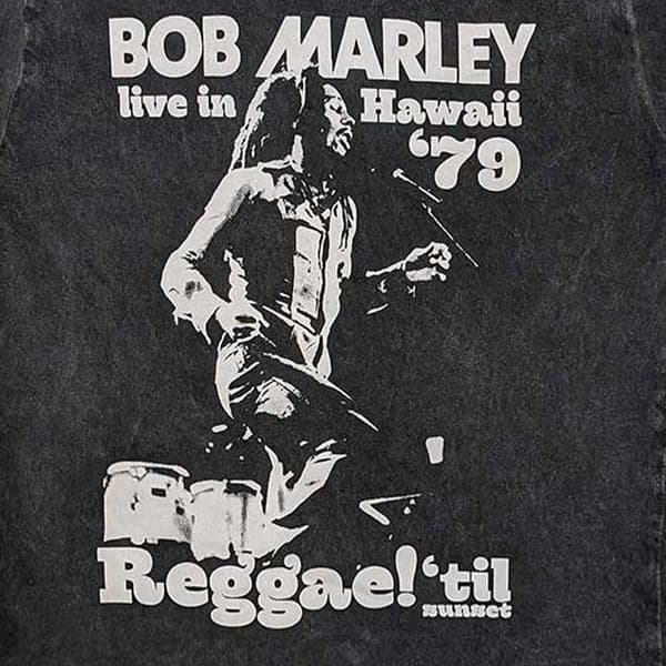 Bob Marley Live in Hawaii Snow Wash Dye Wash Kids T Shirt